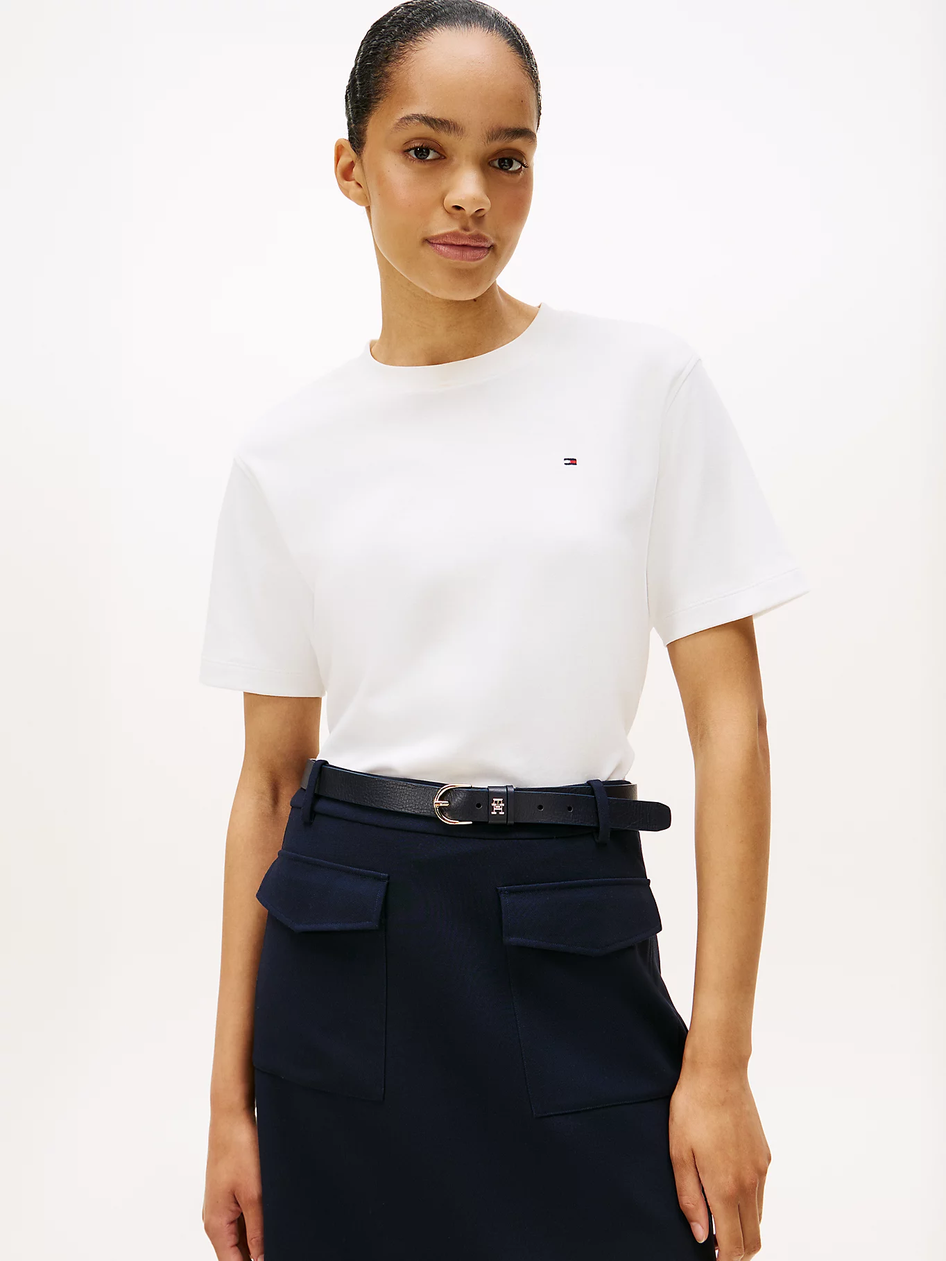 Tommy Hilfiger, Interlock Knit Boxy Relaxed T-Shirt