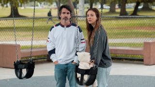 Chris Messina and Kaley Cuoco with a baby in Based on a True Story.