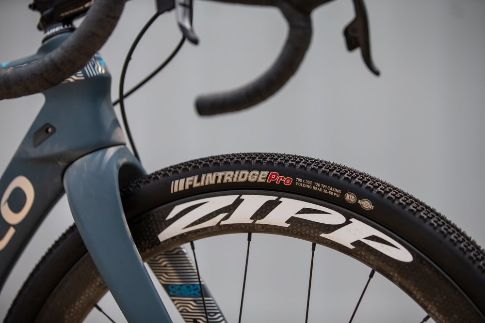 When in the Flint Hills, riding the Kenda Flint Ridge Pro tires seems perfectly sensible. The team selected some on the narrower side, in just a 35mm