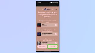 The sixth step to creating a Playlist in a Bottle on Spotify