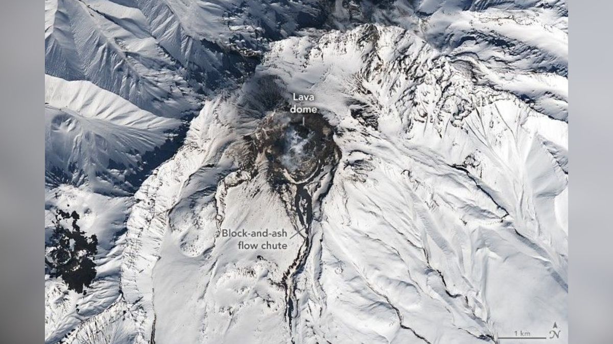 Satellites spy one of Russia's most active volcanoes melting snow from the inside out