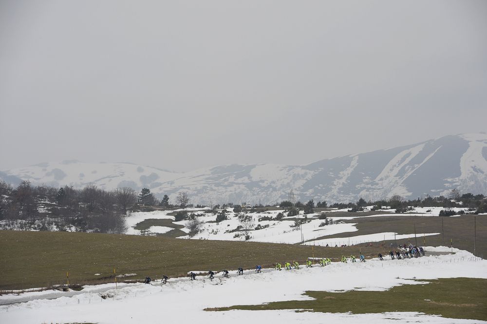 Snow awaits the riders in Terminillo.