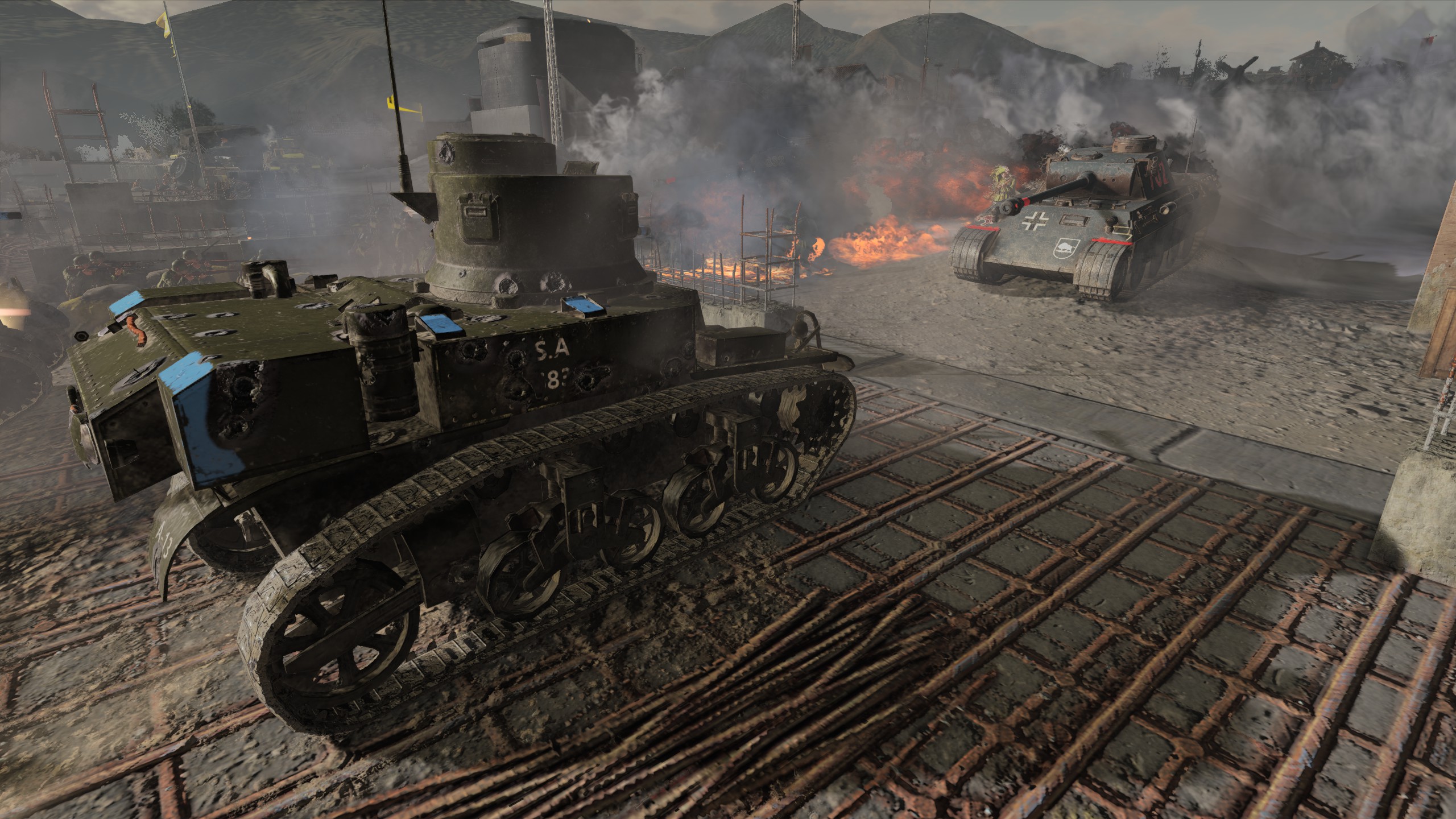 Company of Heroes 3 tanks fighting