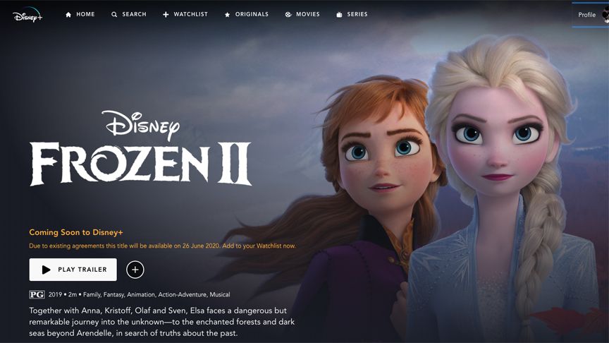 Here's when Frozen 2 is coming to Disney Plus