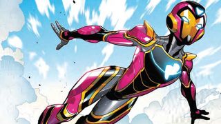 Riri Williamsen en su traje de Ironheart en los cómics de Marvel