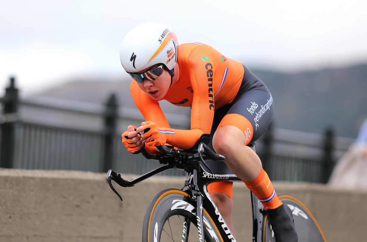 Olympic champion Anna van der Breggen was the silver medallist in the TT