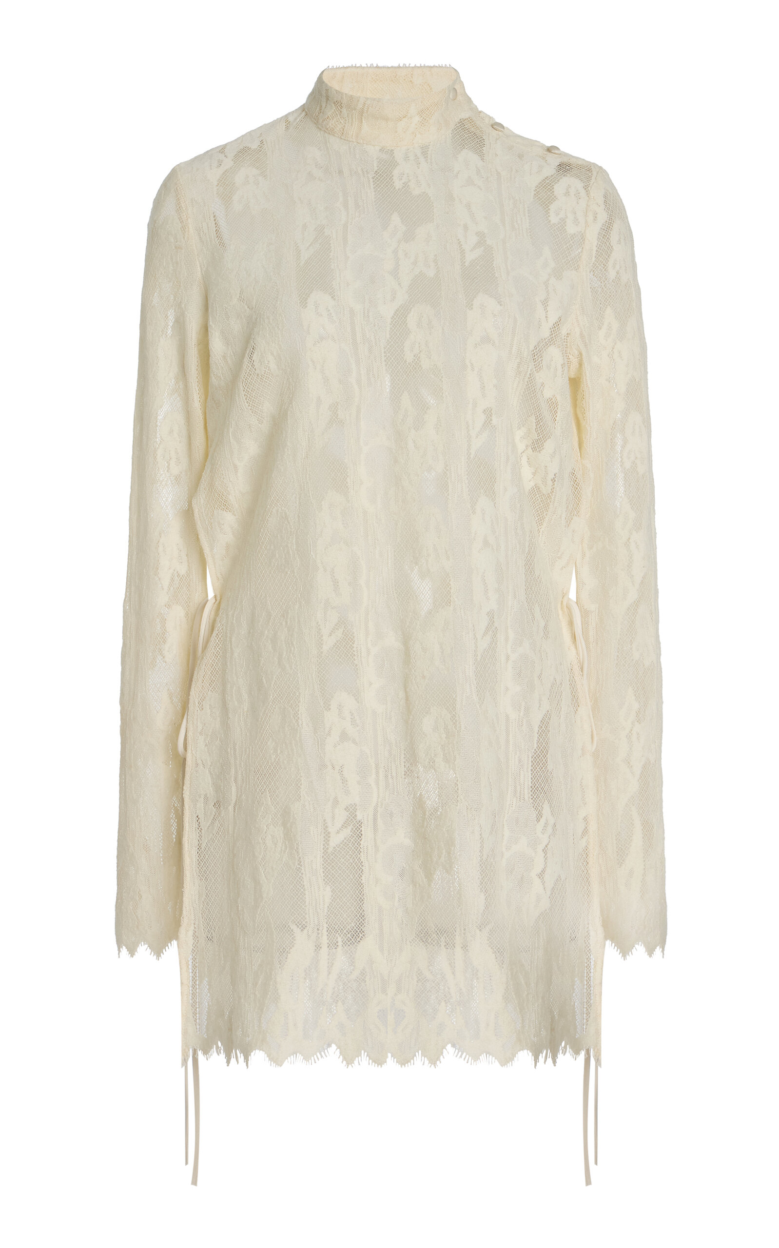 Isabella Wool-Cotton Lace Tunic Top