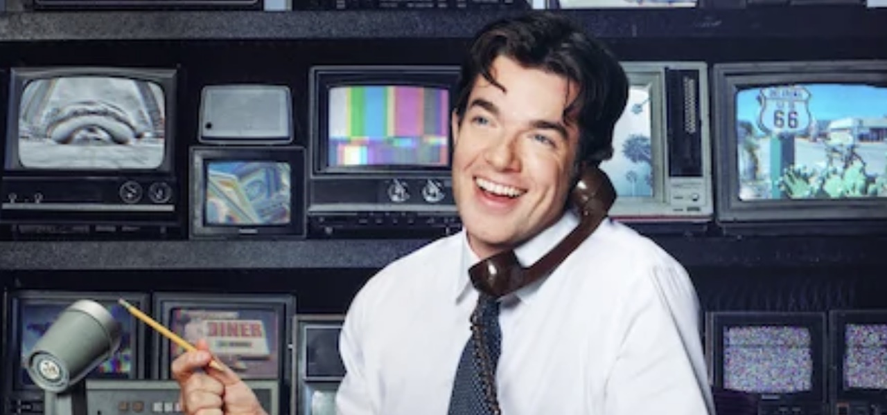 John Mulaney on telephone for Everybody's Live with John Mulaney