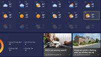 @ChangeWindows' screen capture of the Windows 11 Weather app's new ads