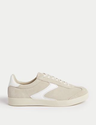 Suede Lace Up Side Detail Trainers