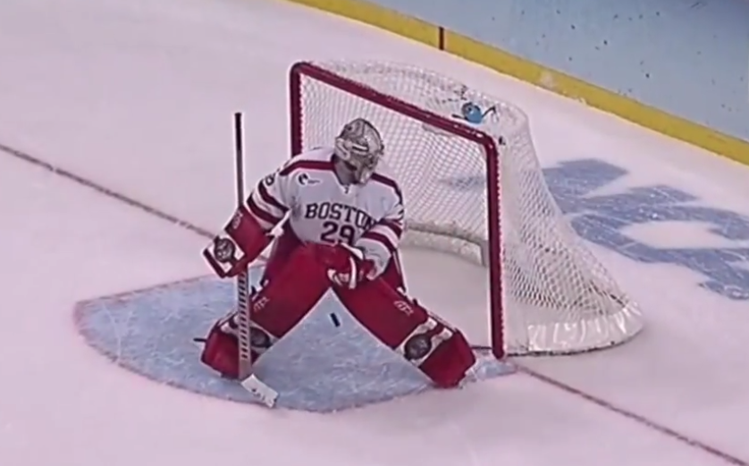 2009 Frozen Four classic: Boston University scores twice after pulling  goalie