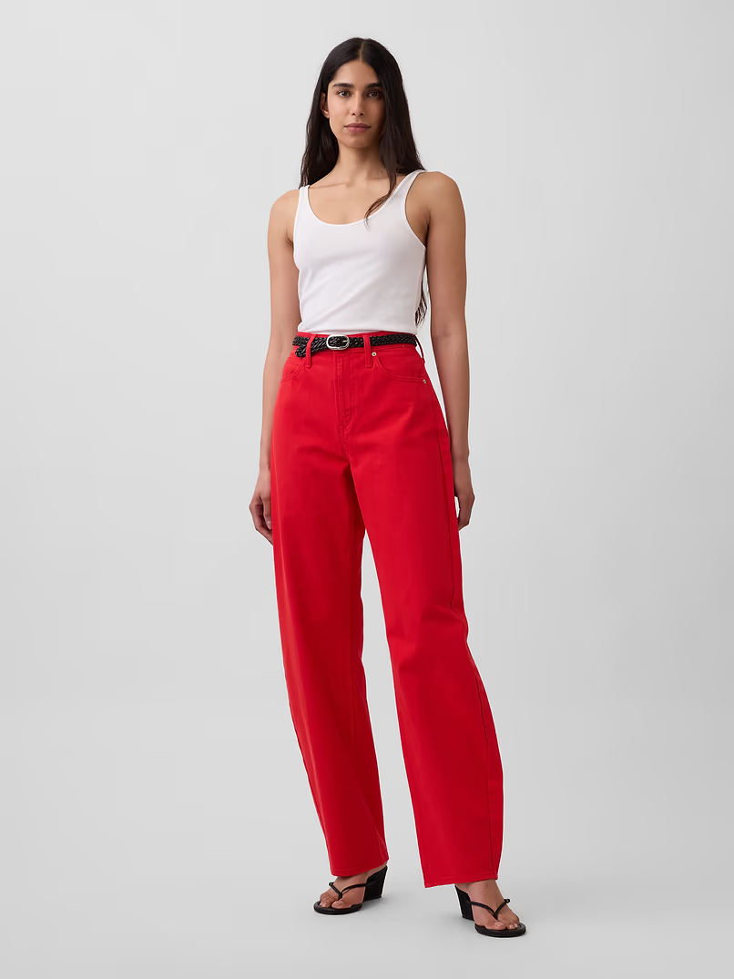 Gap, High Rise Barrel Jeans