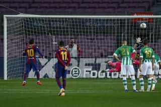 Messi converted a penalty to give Barcelona some breathing space