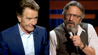 Still f Bryan Cranston from a CinemaBlend interview and Marc Maron from a Netflix Special.