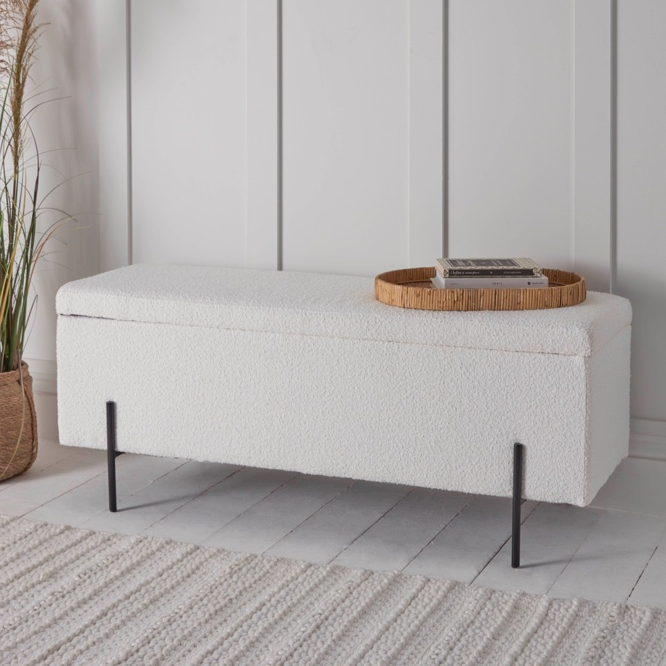 Boucl&amp;eacute; Storage Bench