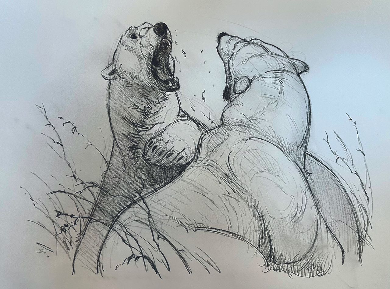 Images from Aaron Blaise's art studio
