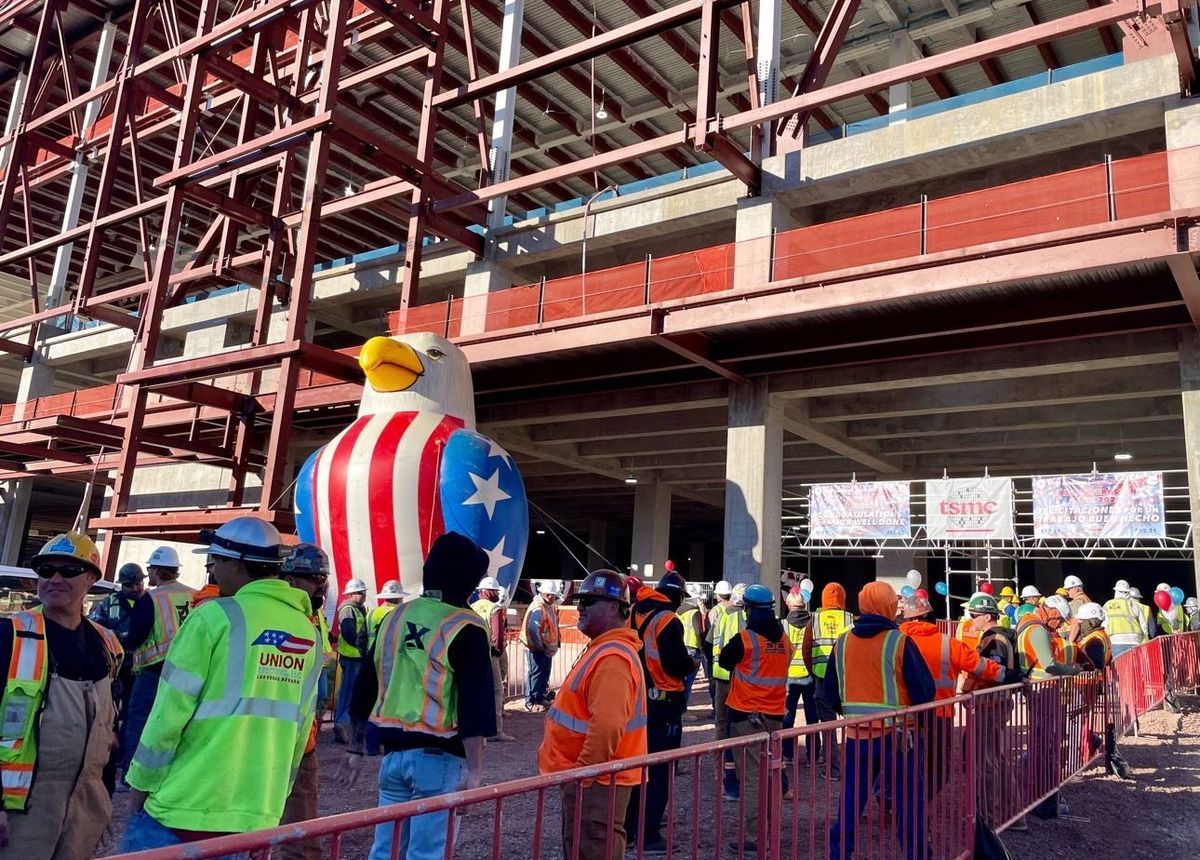 TSMC celebrates Arizona topping out milestone