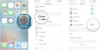 Launch Settings, tap iCloud, tap Find My iPhone