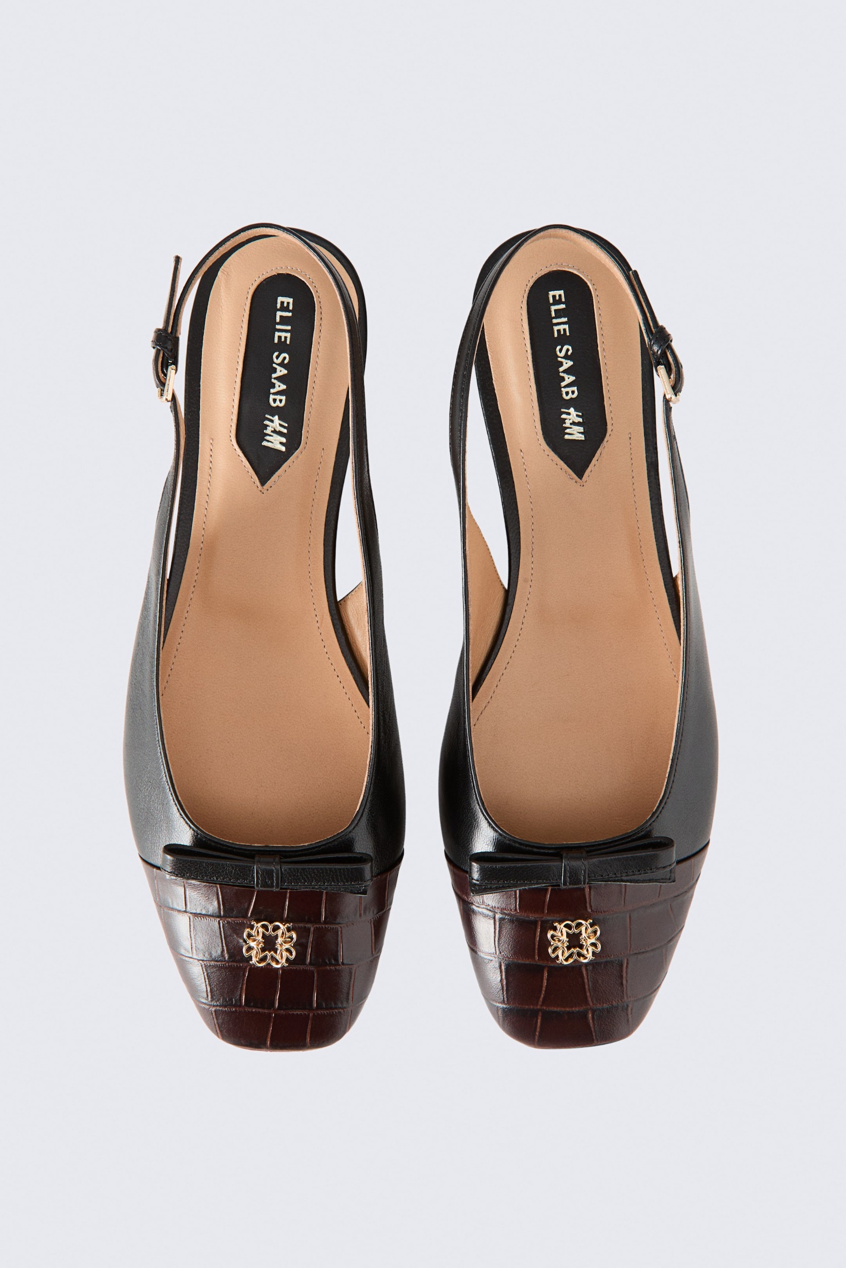 Bow-Detail Leather Slingbacks