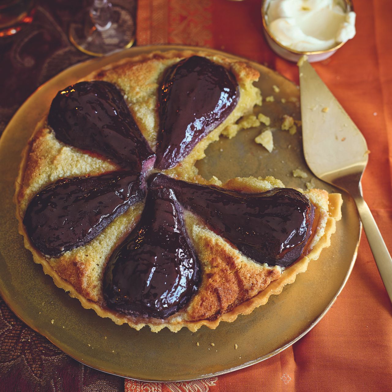 pear and frangiapane tart