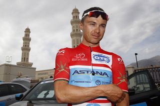 Alexey Lutsenko (Astana) in the Tour of Oman red leader's jersey
