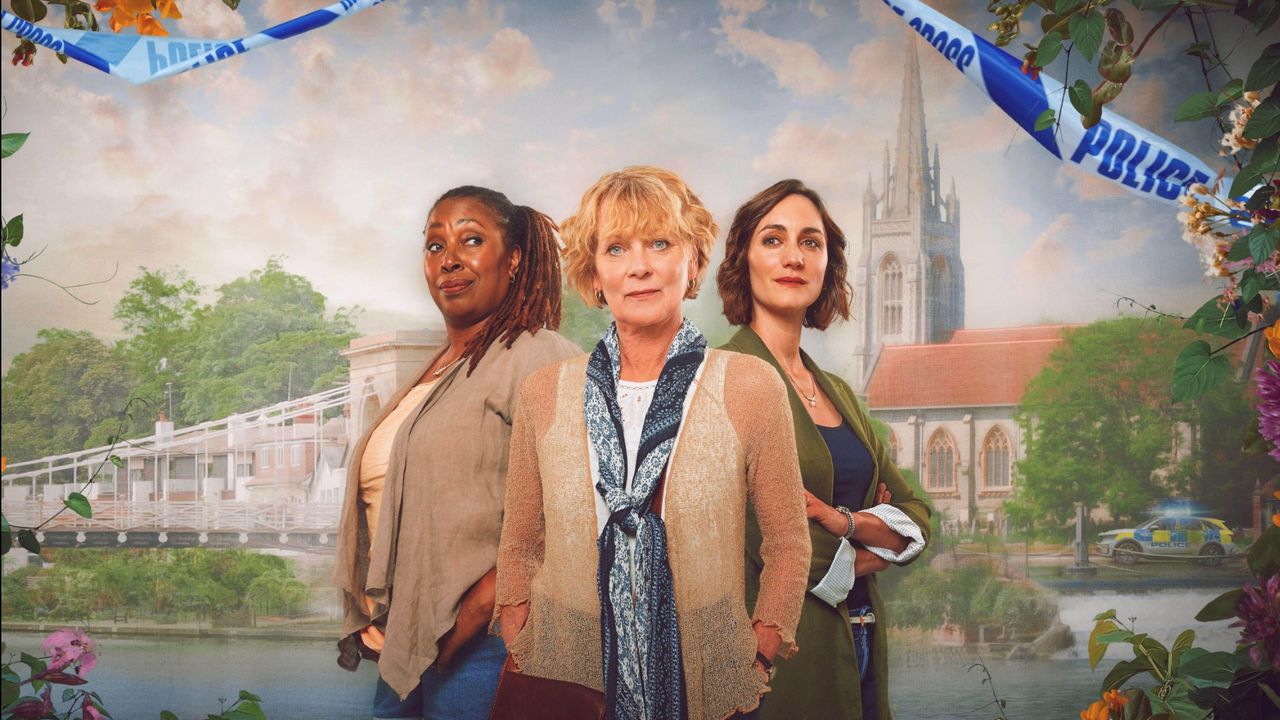 Jo Martin, Samantha Bond and Cara Horgan in The Marlow Murder Club