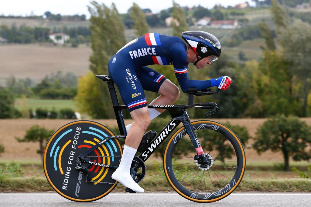 IMOLA ITALY SEPTEMBER 25 Remi Cavagna of France during the 93rd UCI Road World Championships 2020 Men Elite Individual Time Trial a 317km race from Imola to Imola Autodromo Enzo e Dino Ferrari ITT ImolaEr2020 Imola2020 on September 25 2020 in Imola Italy Photo by Bas CzerwinskiGetty Images