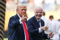 Donald Trumo (L) and Gianni Infantino (R) at the FIFA Club World Cup Final