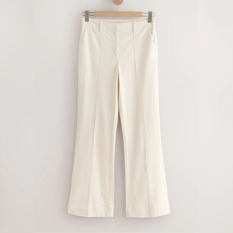 white flared suit trousers from Next