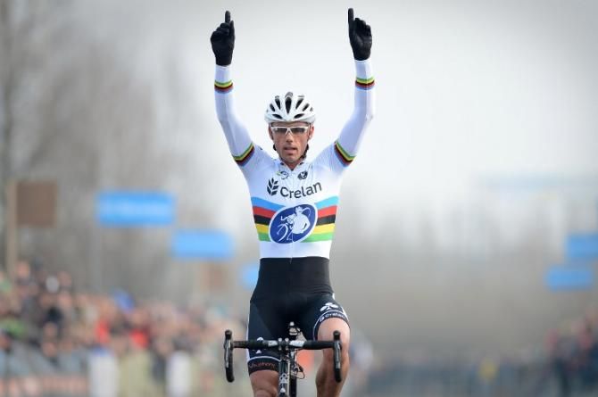 World champion Sven Nys prevails at the G.P. Stad Eeklo in February, 2013