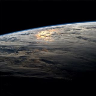 Sunset Clouds Over the Pacific Seen from the ISS