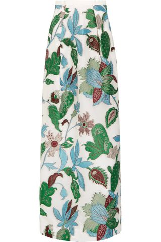 Tory Burch embroidered organza maxi skirt