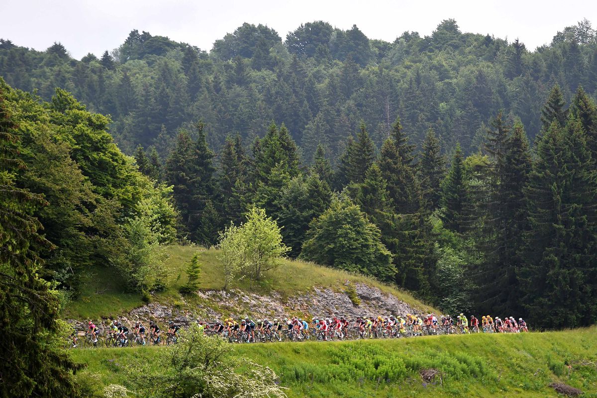 It was a nice day for the peloton