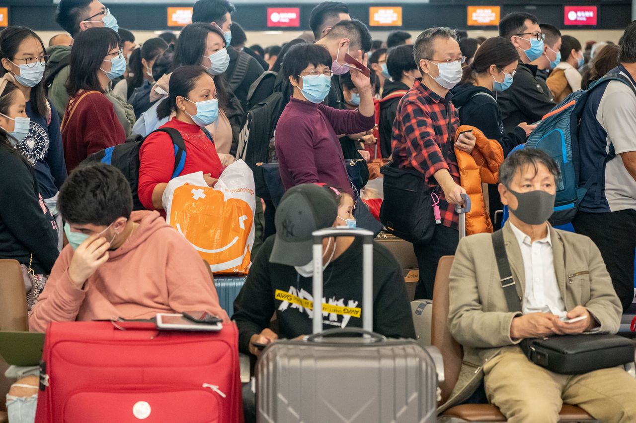 Travelers in Hong Kong