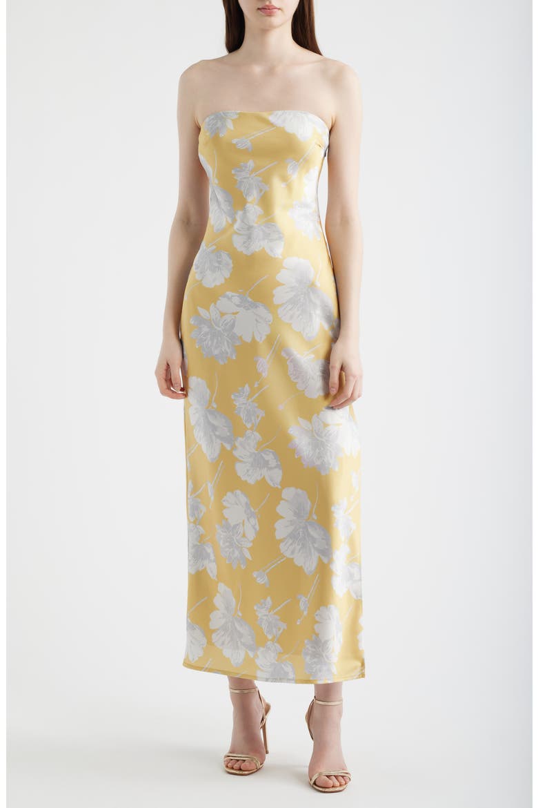 Whitney Strapless Satin Cocktail Dress