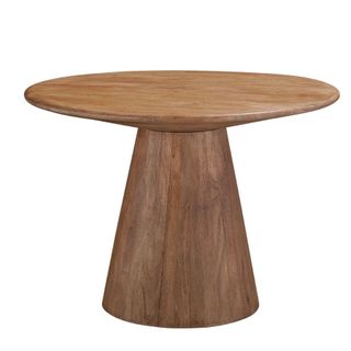 A round wooden table
