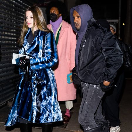 Julia Fox (L) and Kanye West are seen in Greenwich Village on January 04, 2022 in New York City