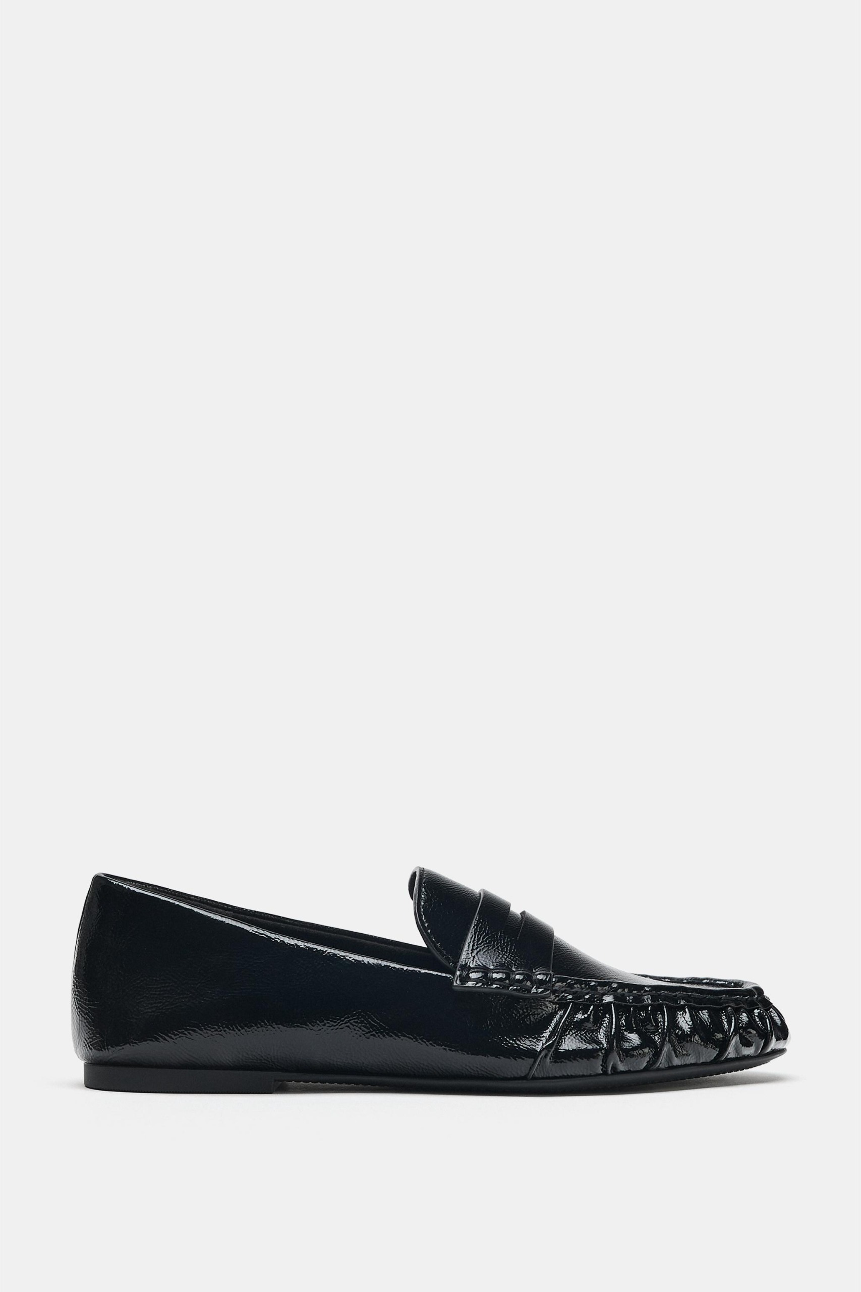 Gathered Loafers - Black - 5