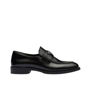 Prada Brushed leather loafers in Black