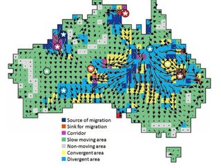 map of habitat range shifts