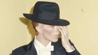 David Bowie wearing a hat in 1975