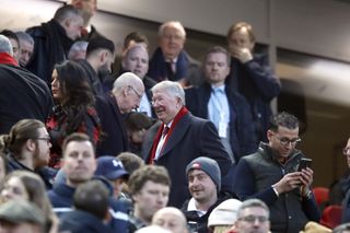 Former United boss Sir Alex Ferguson was watching on at Anfield