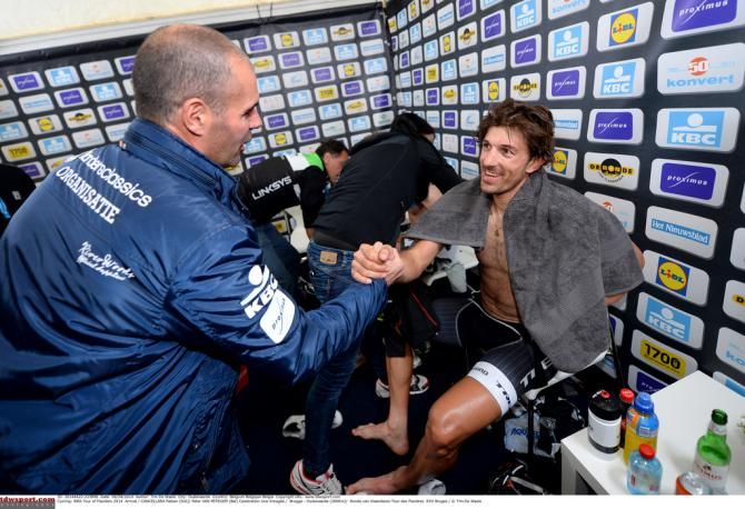 A Happy Fabian after claiming his third Flanders