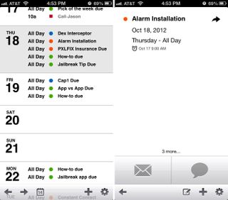 agenda for iphone UI