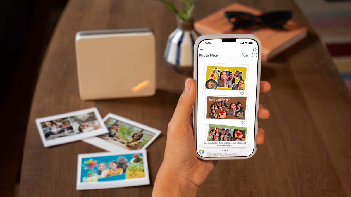 Lifestyle images of the Instax Link Wide 2 in use