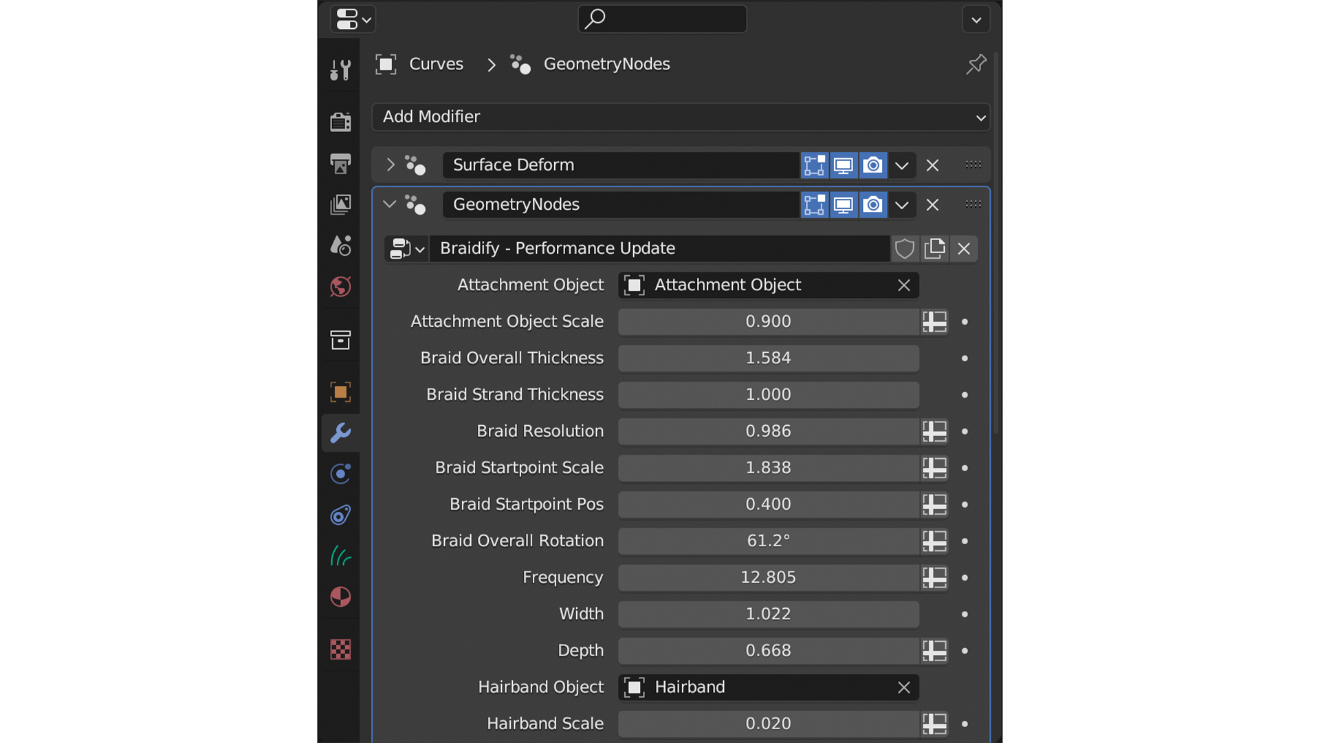 Braidify options