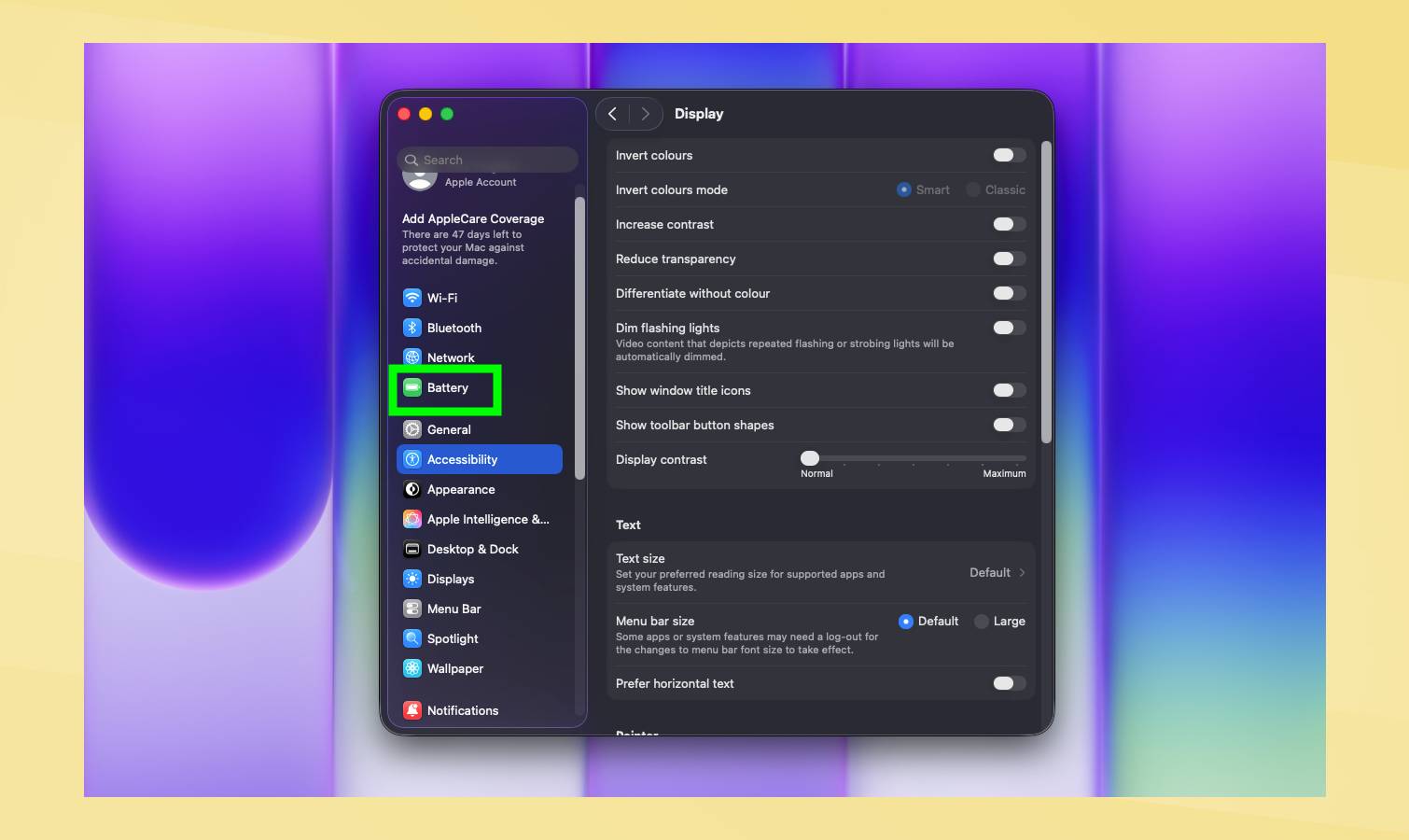 باتری برجسته در Macbook Neo