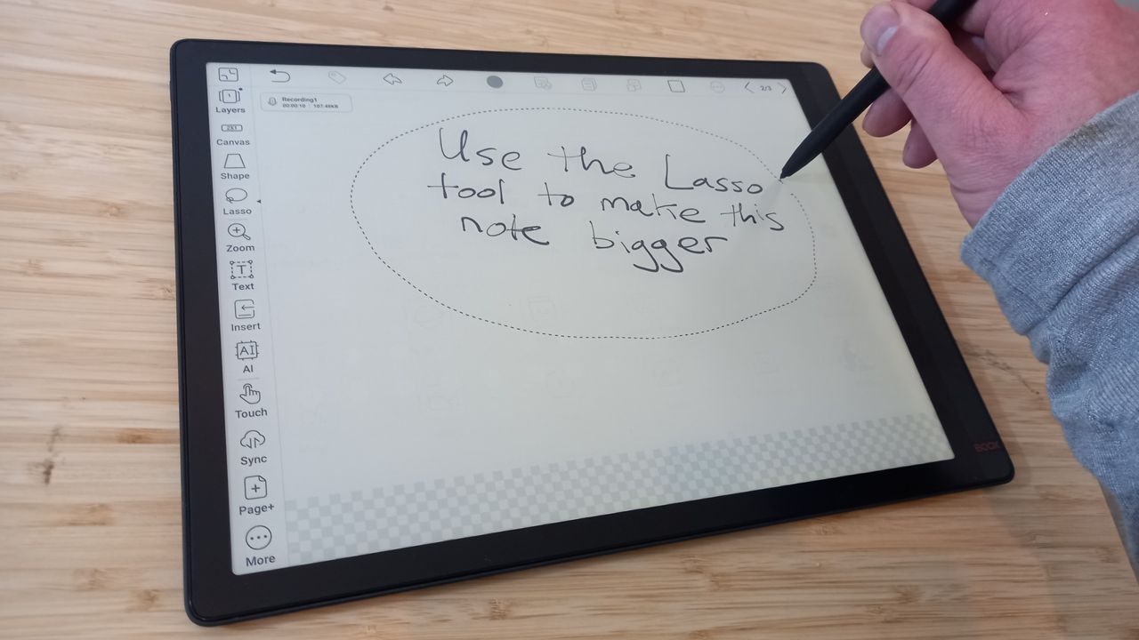 Taking notes in the Onyx Boox Tab X