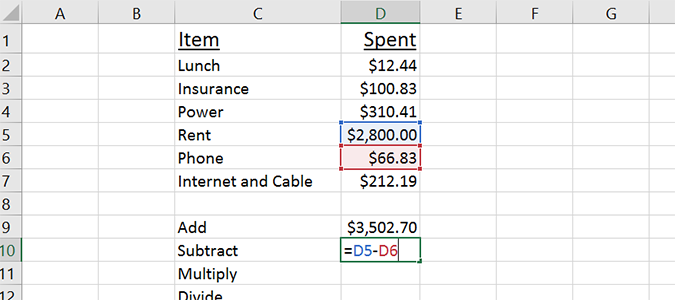 How to Add, Subtract, Multiply, or Divide Multiple Cells in Excel ...