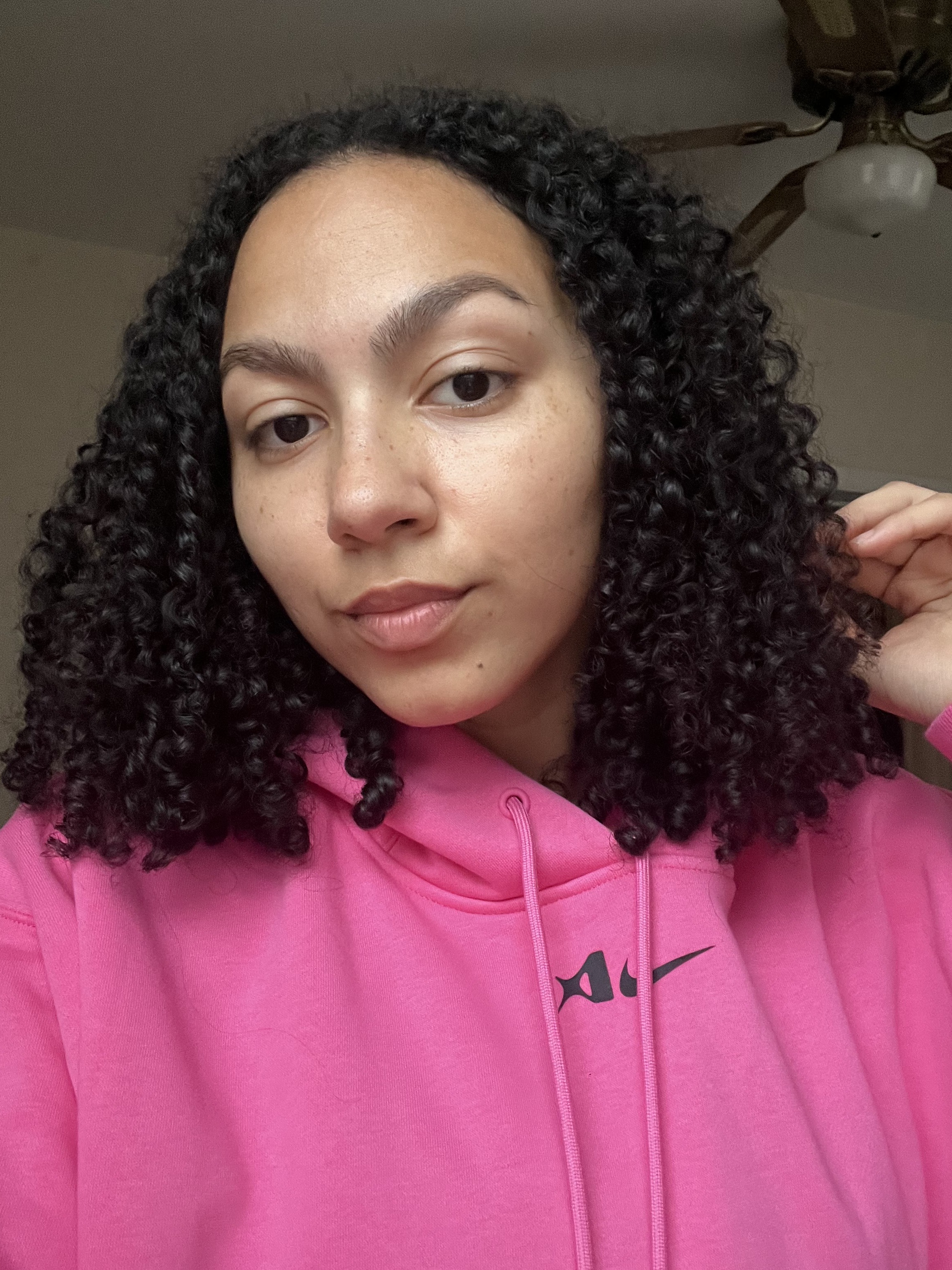 A'ja Wilson Hoodie Review: After photo, curly hair